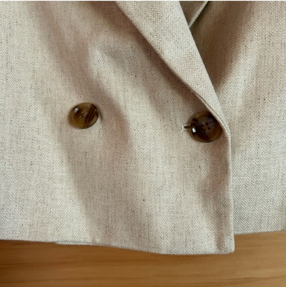 NWOT Banana Republic Linen Cotton Cropped Blazer - Picture 3 of 9